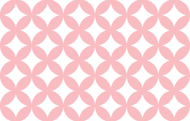 七宝文様のシームレスパターン　赤