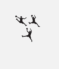 silhouette of jumping man
