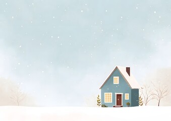 Fototapeta premium minimal cozy winter home background vector