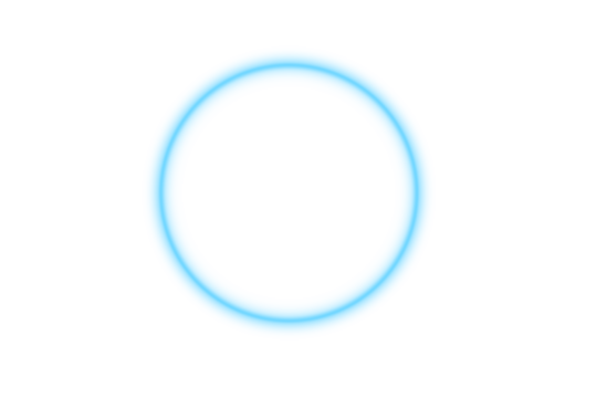 Circular glow in blue tones radiates minimal energy. Balanced symmetry creates a refined futuristic aura. PNG ideal for digital design or clean interfaces.