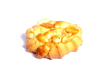 cookie isolated on white background.  Sweet biscuits. Homemade pastry.