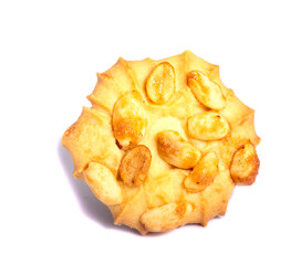 cookie isolated on white background.  Sweet biscuits. Homemade pastry.