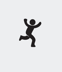 silhouette of a man running