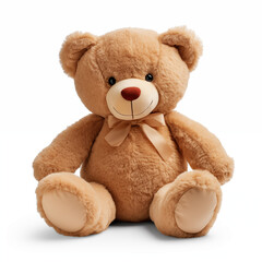 Obraz premium Big Teddy bear gift isolated on white background