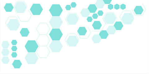 Green hexagons pattern for medical vector eps 10