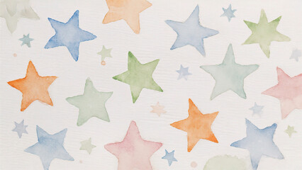 Obraz premium Watercolor stars on textured paper