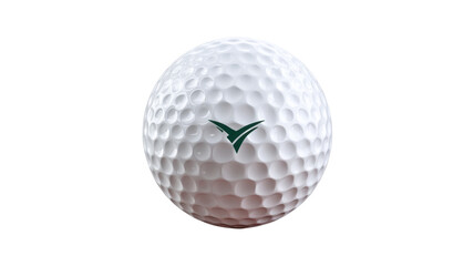 White Golf Ball on white Background &ndash; Sports Equipment and Precision Concept