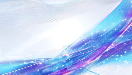 Abstract futuristic background with flowing lines of blue and purple light, digital art