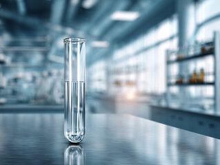 Test Tube in Laboratory &ndash; Blurred Scientific Background