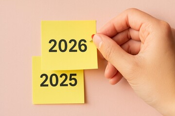 Transition from 2025 to 2026: Symbolizing Change and New Beginnings