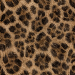 Detailed Leopard Fur Texture for Fashion and Wild Animal Print Backgrounds - Generative AI

