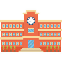 School Building Illustration © Graphic
