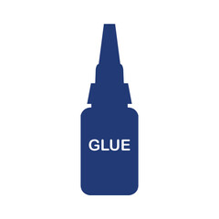 Glue bottle blue adhesive liquid container crafting school office supplies stationery product