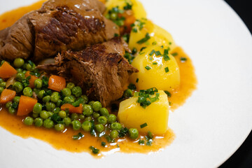 Rouladen aus Rindfleisch traditionelle deutsche Küche