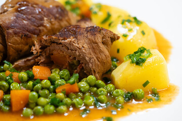 Rouladen aus Rindfleisch traditionelle deutsche Küche