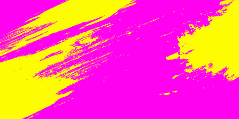Neon colored urban punk background with halftone texture, paint drops and splashes. Bright pink and yellow colored banner design.