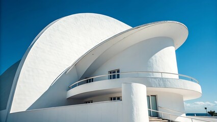 Iconic White Building with Unique Design