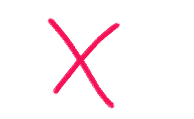 Vibrant neon pink x symbol abstract digital art isolated isolated on transparent background