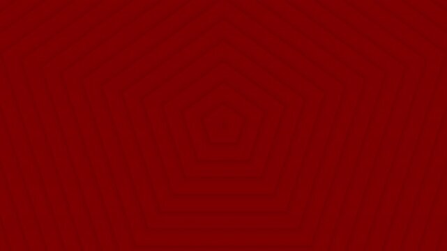 Geometry illusion pentagon artfully arranges red nested pentagons creating a captivating centralized pattern.