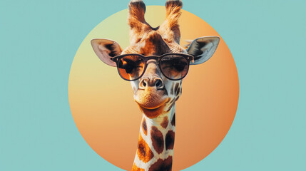 
A profile picture-style circle with a cool animal wearing sunglasses
