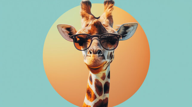 
A profile picture-style circle with a cool animal wearing sunglasses