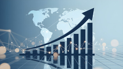 growth chart, stock chart, bar graph, financial chart, financial graph, world map, business graph, economic growth, rising profits, data