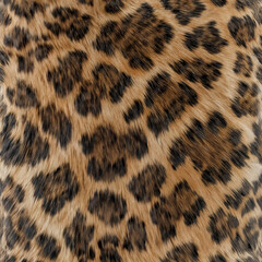 Detailed Leopard Fur Texture for Fashion and Wild Animal Print Backgrounds - Generative AI
