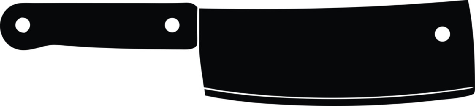 black cleaver knife, white holes, kitchen tool clip art preview