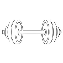 Illustration of Dumbbell for Strength Training, Fitness, and Muscle Building