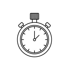 Stopwatch Icon Simple Outline for Time, Measurement, and Speed Concepts