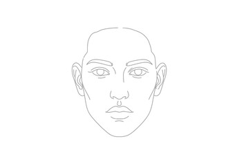 Line art of a face