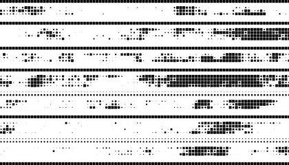 Black and white abstract transition pattern with halftone effect for sporty background and jersey design. Fully editable vector element. 