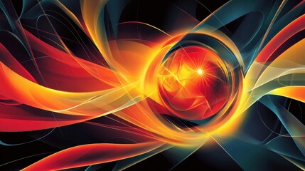 Obraz premium abstract energy orb colorful swirls