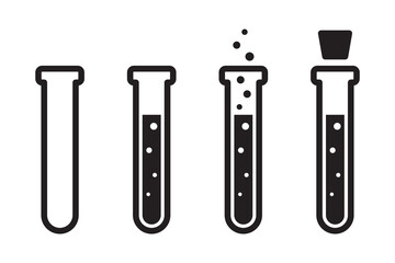 Chemistry laboratory flask icon. Laboratory test liquid sign. Vector illustration