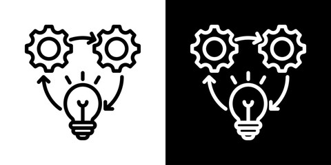 Realization  Icon Of Line Black And White Style  