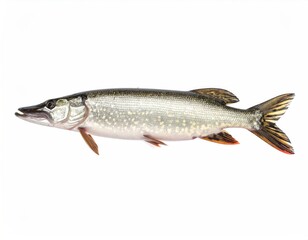 Fototapeta premium Northern Pike - A Freshwater Predator in Sharp Focus.