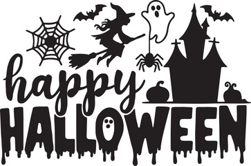 Festive spooky design for happy Halloween