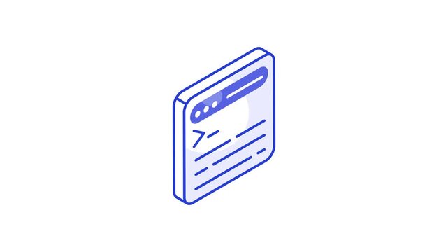 Well designed isometric animated icon of website development, programming vector