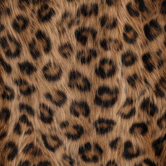 Detailed Leopard Fur Texture for Fashion and Wild Animal Print Backgrounds - Generative AI
