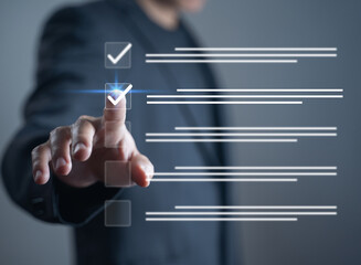Modern business checklist for data analysis and quality improvement.