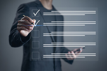 Modern business checklist for data analysis and quality improvement.