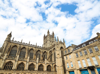 Fototapeta premium Scape of Bath Abbey in England 