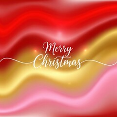 Merry Christmas Text. Abstract Colorful Gradient Flow Background.