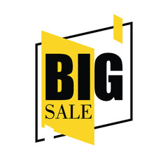 “Big Sale” Yellow Abstract Banner for Retail and Ecommerce