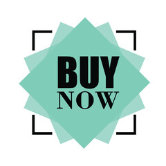 Modern Green Starburst &ldquo;Buy Now&rdquo; Promotional Vector