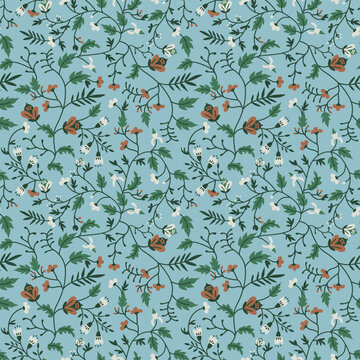 Seamless chintz decorative vector pattern