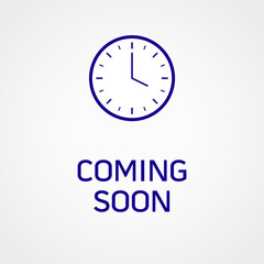 Coming Soon Clock Icon for Launch, Update, and Announcement Graphics