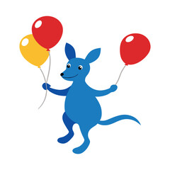 happy birthday card with balloons