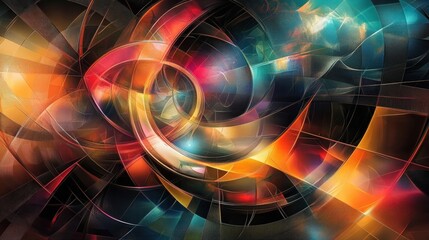 abstract colorful swirling energy