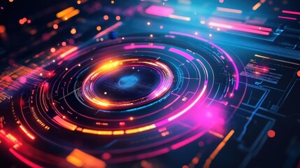 Obraz premium abstract futuristic technology background